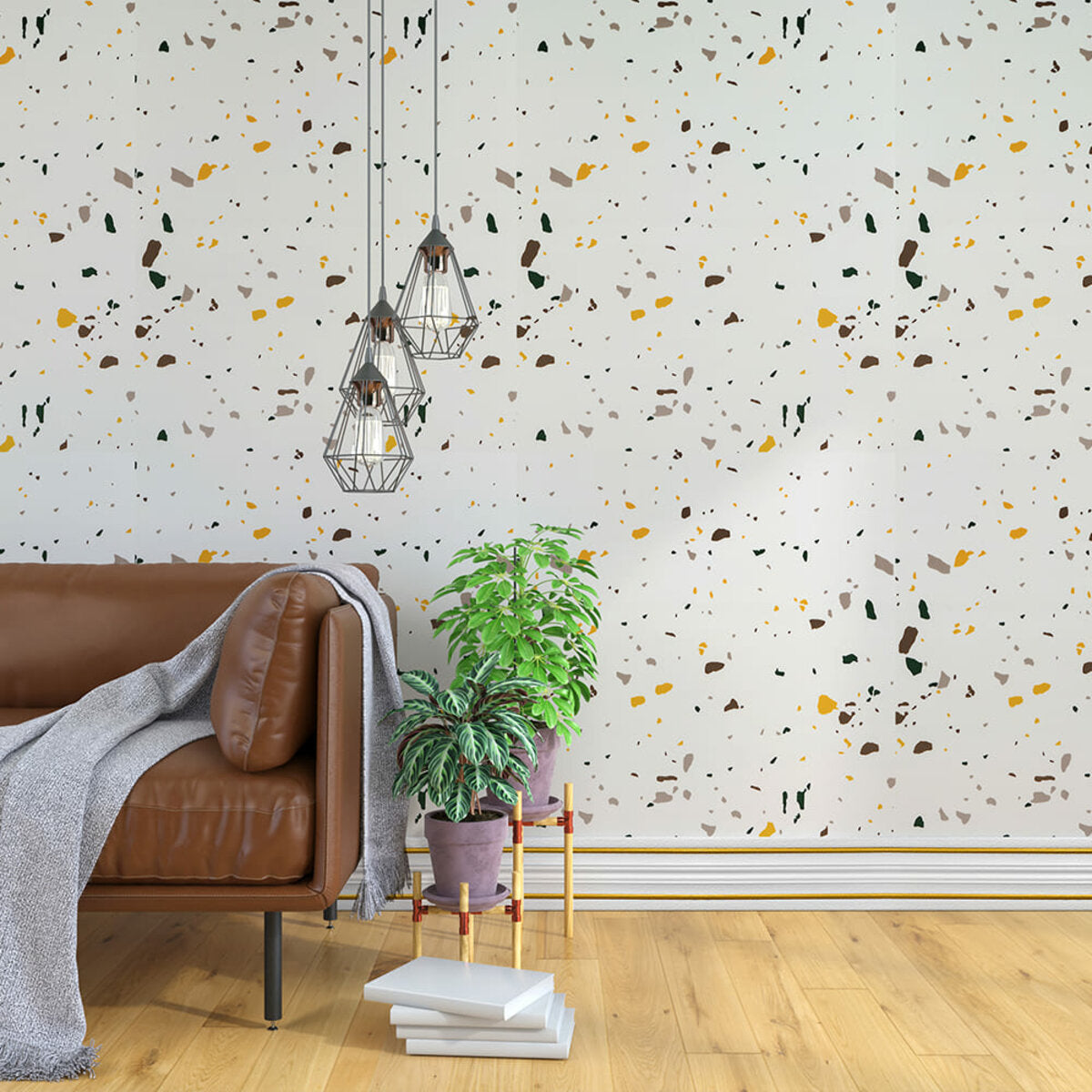 Плінтус РР самоклеючий 2300х140х4мм Білий з золотою смужкою (D) HO-00001812