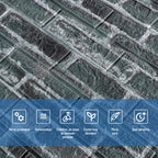 Декоративна 3D панель самоклейка 700х770х5мм Цегла сіра Катеринославська (042) SW-00000039