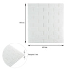 3D панель самоклеюча 690х780х5мм цегла Білий (001-5) HO-00000029