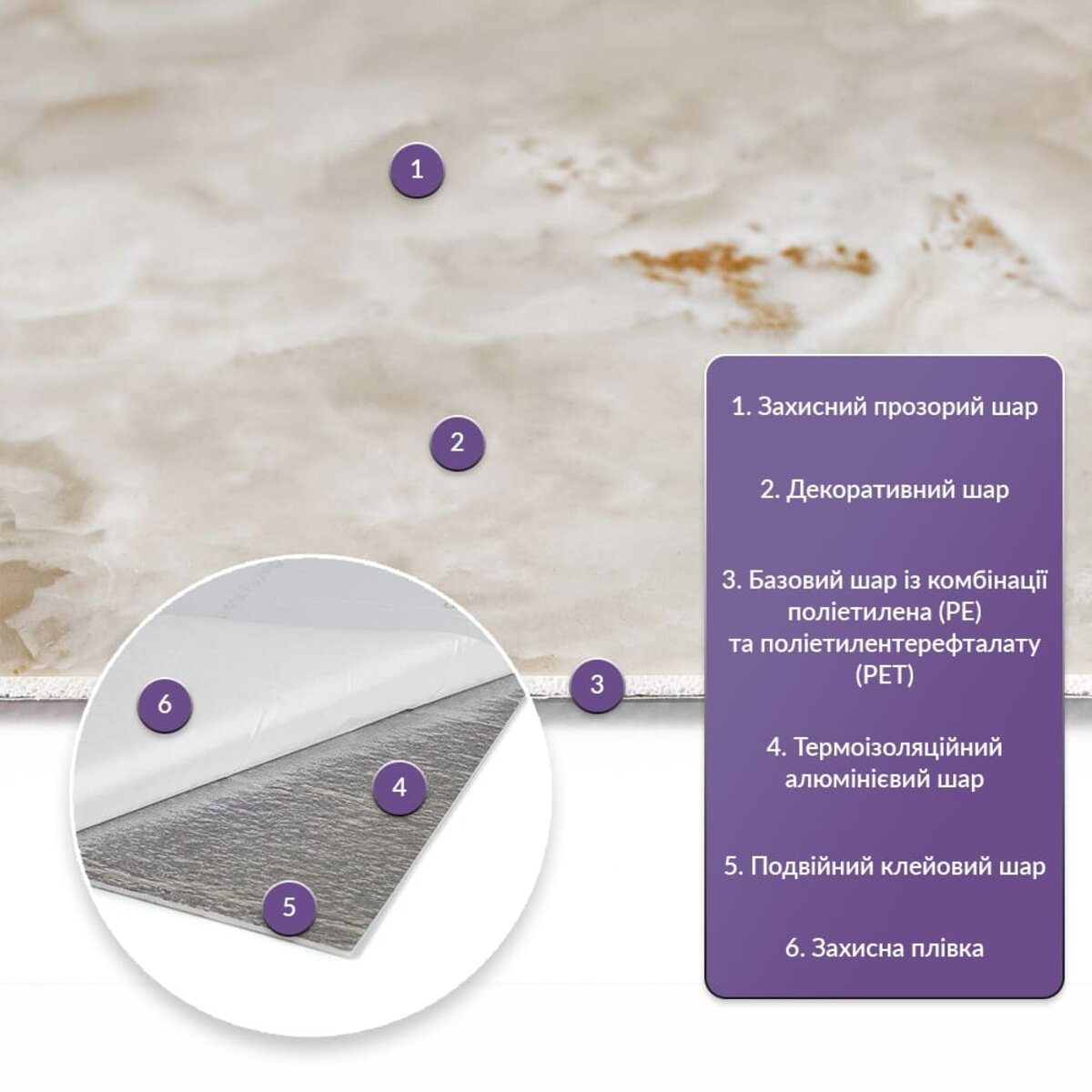 Самоклеюча стінова PET плитка 600х300х2мм SW-00002351