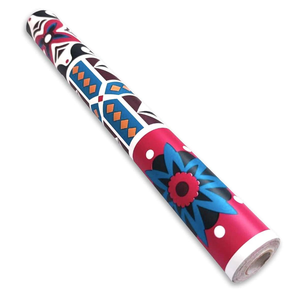 Самоклеюча плівка на паперовій основі 0,45х10м х 0,07мм Вінтажна бордова мозаїка SW-00000789