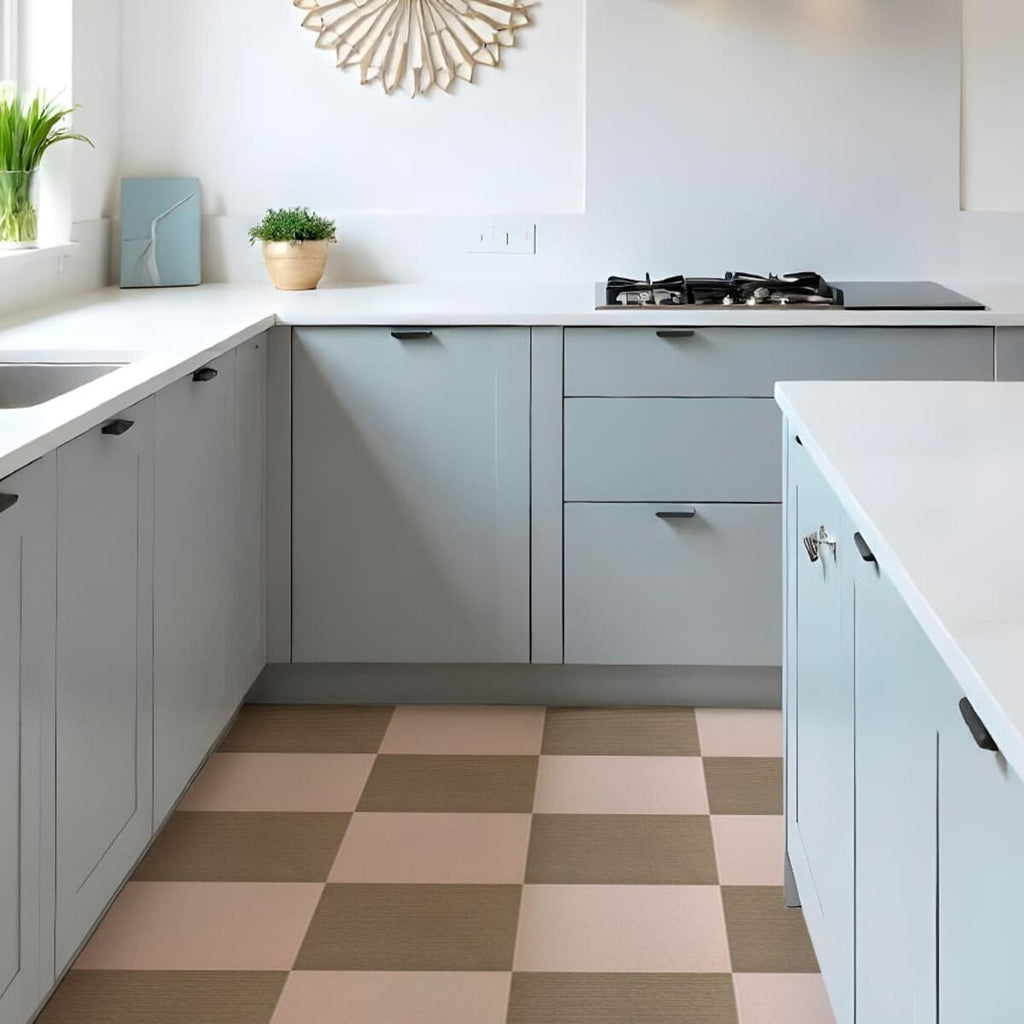 Самоклеюча плитка під ковролін молочний 300х300х4,5мм SW-00002482