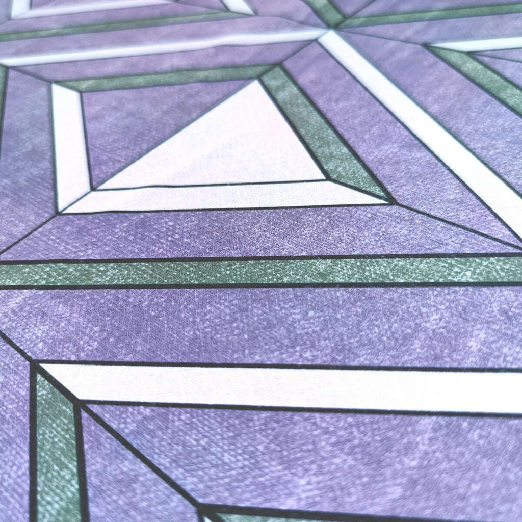 Самоклеюча плівка 0,45х10м х 0,07мм Зелені ромби HO-00001257