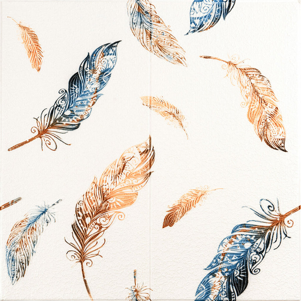 Панель стінова 3D 700х700х4мм Пір'я різнокольорове SW-00002001