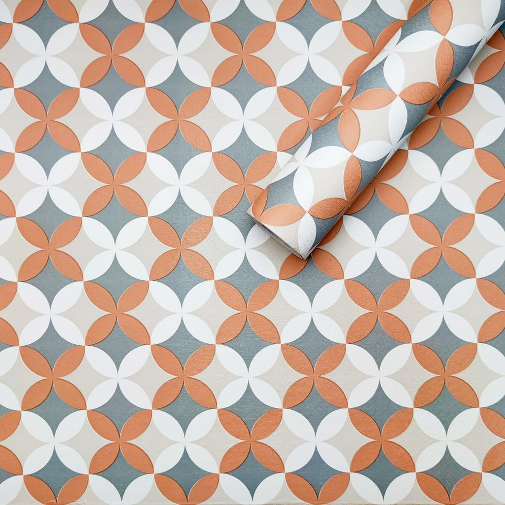 Самоклеюча плівка 0,45х10м х 0,07мм Помаранчові квіти HO-00001220