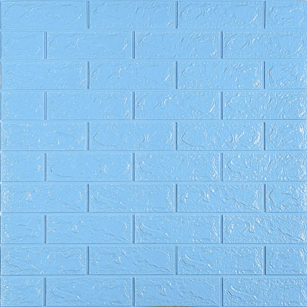 3D панель самоклеюча 700х770х5мм цегла Блакитна (005-5) SW-00000297