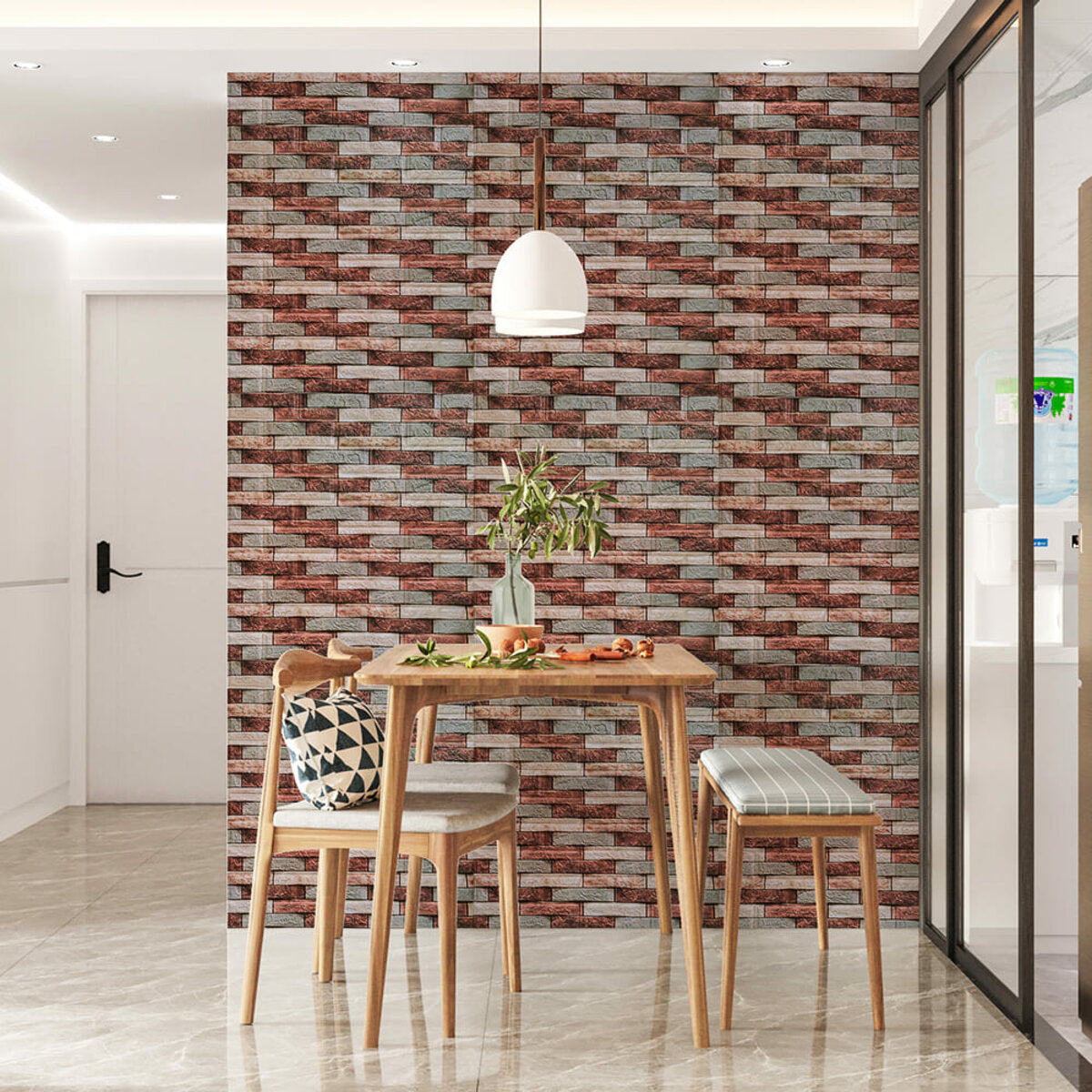 Декоративна 3D панель 700х770х3мм Коричнева цегла піщаник (340) HO-00000531