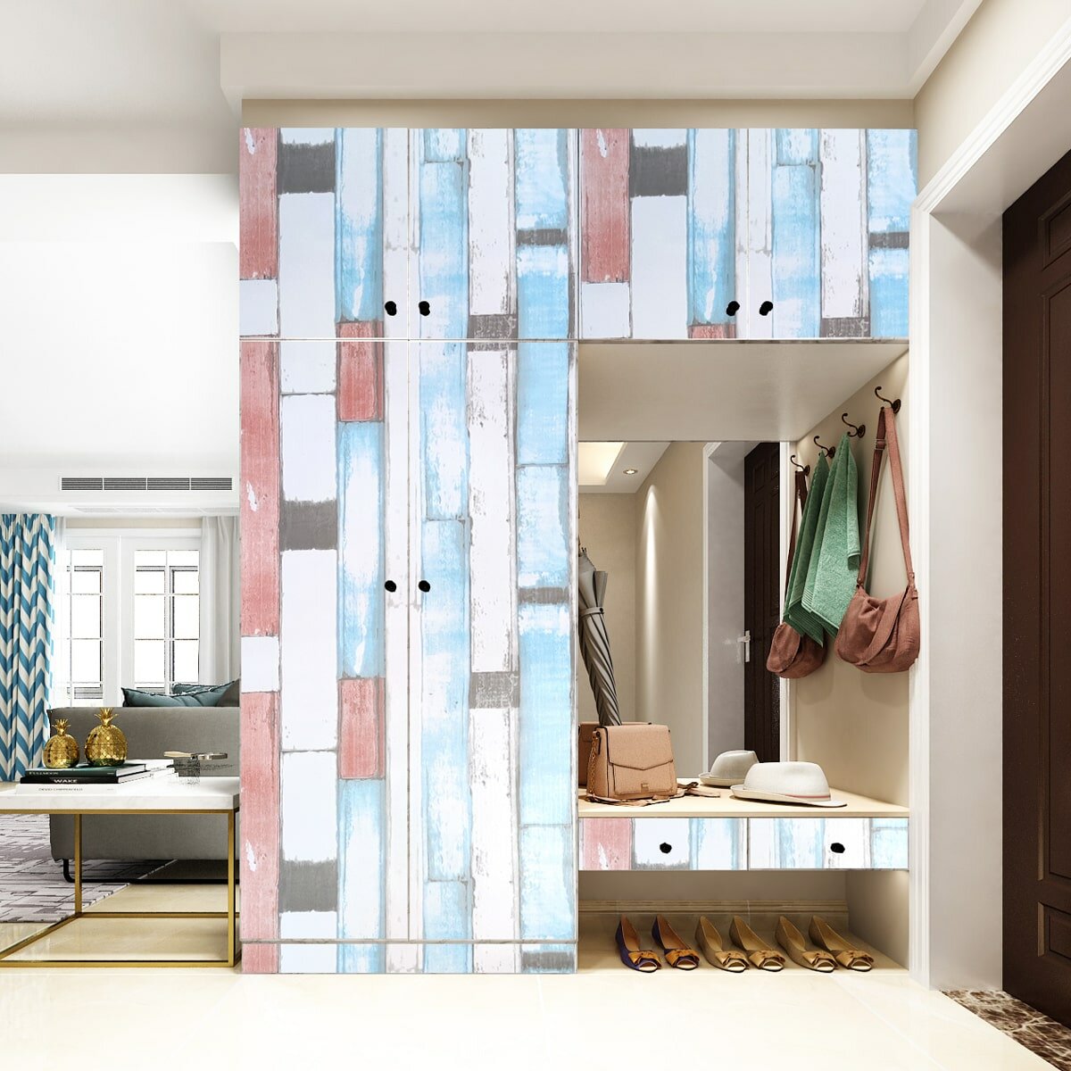 Самоклеюча плівка 0,45х10м х 0,07мм Блакитне дерево HO-00001264