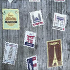 Самоклеюча 3D панель 700х700х4мм Поштові марки (091) HO-00001152