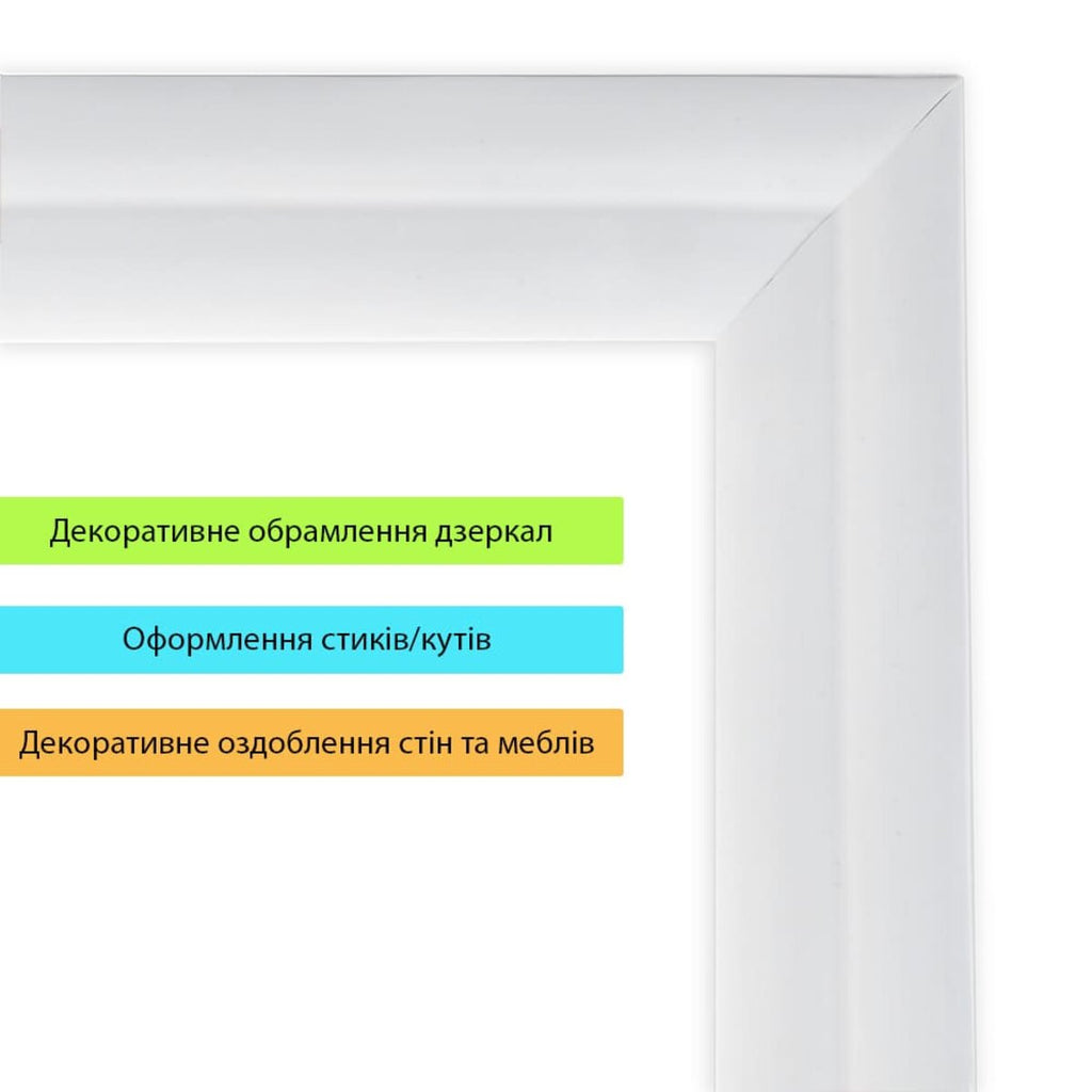 Молдинг 5000х30х2 мм Глянсовий білий HO-00002686