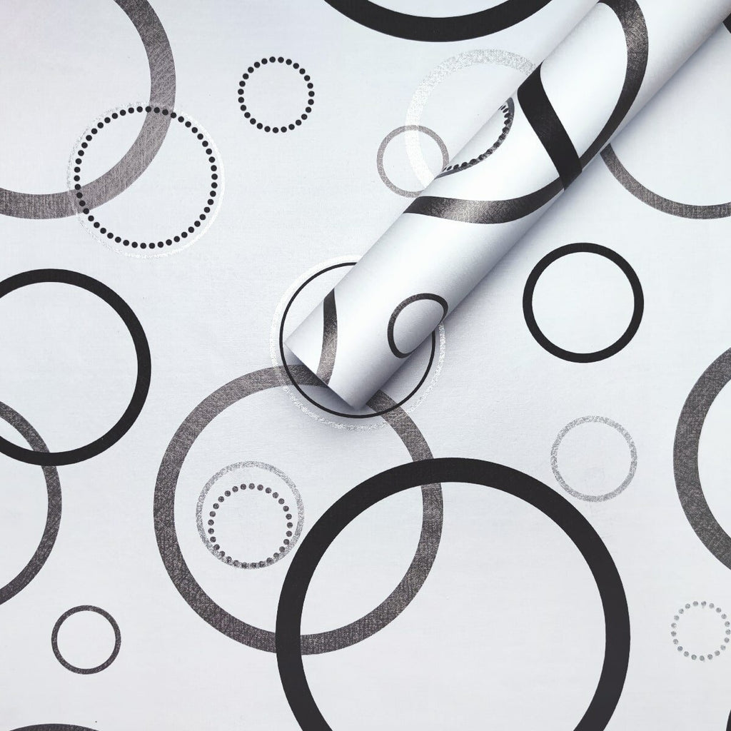 Самоклеюча плівка 0,45х10м х 0,07мм Срібні круги HO-00001201