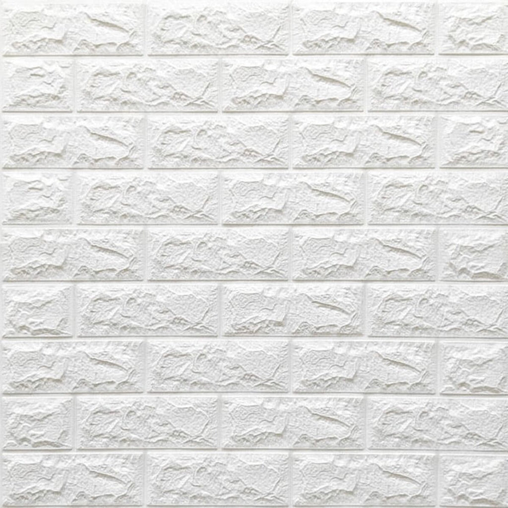 3D панель самоклеюча 700х770х7мм цегла Білий (001-7) HO-00000047