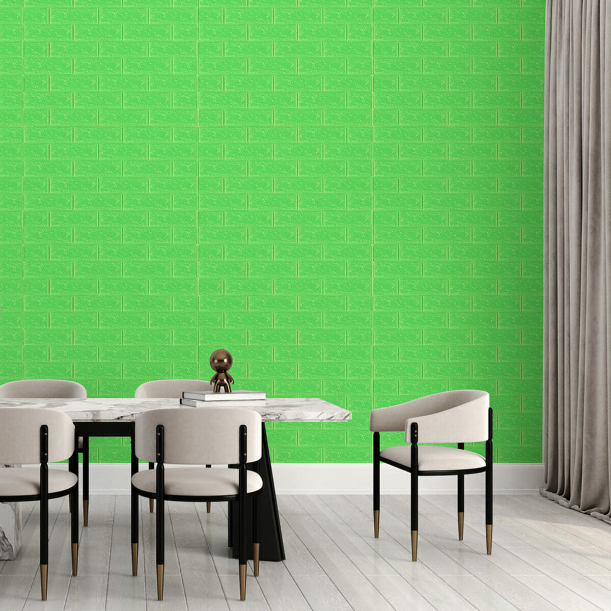 3D панель самоклеюча 700х770х3мм цегла Зелена (013-3) HO-00000639