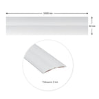 Молдинг 5000х30х2 мм Глянсовий білий HO-00002686