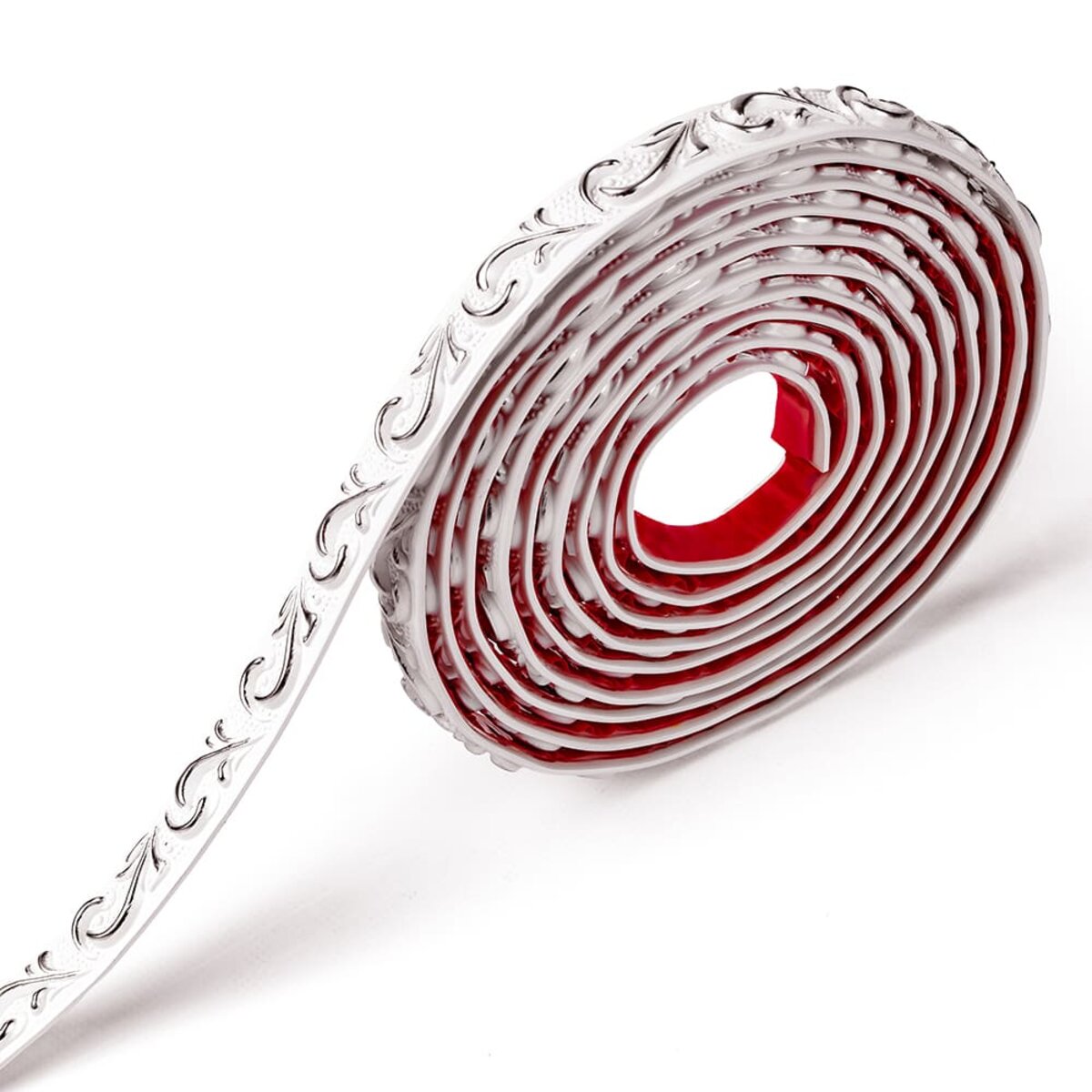 Молдинг 4950х20х7 мм Білий зі сріблом HO-00002679