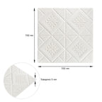 Самоклеюча декоративна настінно-стельова 3D панель вензеля в ромбі 700х700х5мм (374) HO-00000881