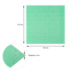 3D панель самоклеюча 700х770х5мм цегла М'ята (012-5) HO-00000148