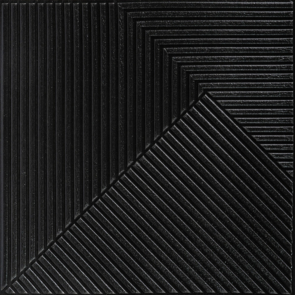 Самоклеюча декоративна 3D панель 500х500х5мм Бамбук Чорний HO-00002881