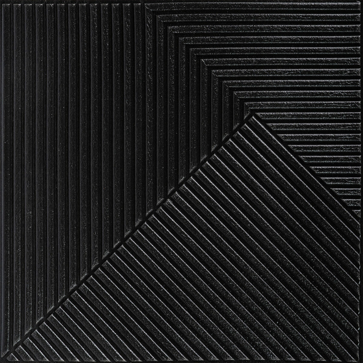 Самоклеюча декоративна 3D панель 500х500х5мм Бамбук Чорний HO-00002881