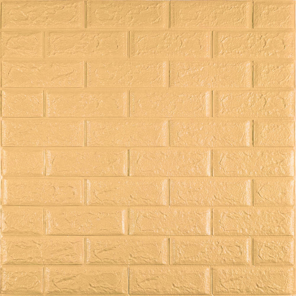 3D панель самоклеюча 700х770х5мм цегла Жовто-пісочний (009-5) SW-00000028