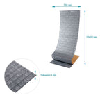 R017-2-20 Панель стінова у рулоні 3D 700х19600х2мм Срібло HO-00002278