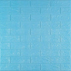 3D панель самоклеюча цегла Блакитна 700х770х3мм (005-3) HO-00000232