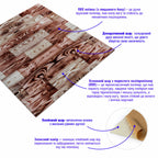 Панель стінова 700х700х3мм Червоне дерево HO-00001896