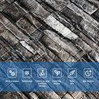 Самоклеюча декоративна 3D панель 700х770х5мм Сіра цегла піщаник (059) HO-00000178