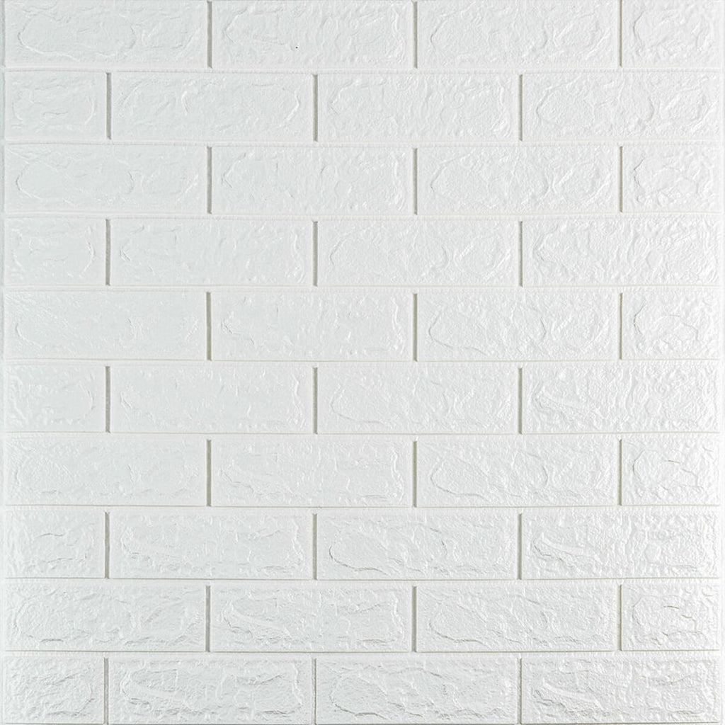 3D панель самоклеюча 700х770х5мм цегла Білий (001-5) SW-00000029