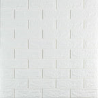 3D панель самоклеюча 700х770х5мм цегла Білий (001-5) SW-00000029