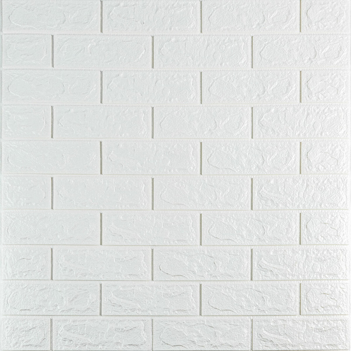 3D панель самоклеюча 700х770х5мм цегла Білий (001-5) SW-00000029