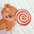 Панель стінова 3D 700х700х4мм Ведмедики на білому фоні SW-00001975