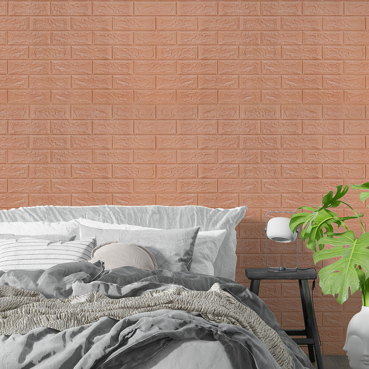 3D панель самоклеюча цегла Пудра 700х770х5мм HO-00001801