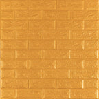 3D панель самоклеюча 700х770х5мм цегла Золото (011-5) HO-00000147