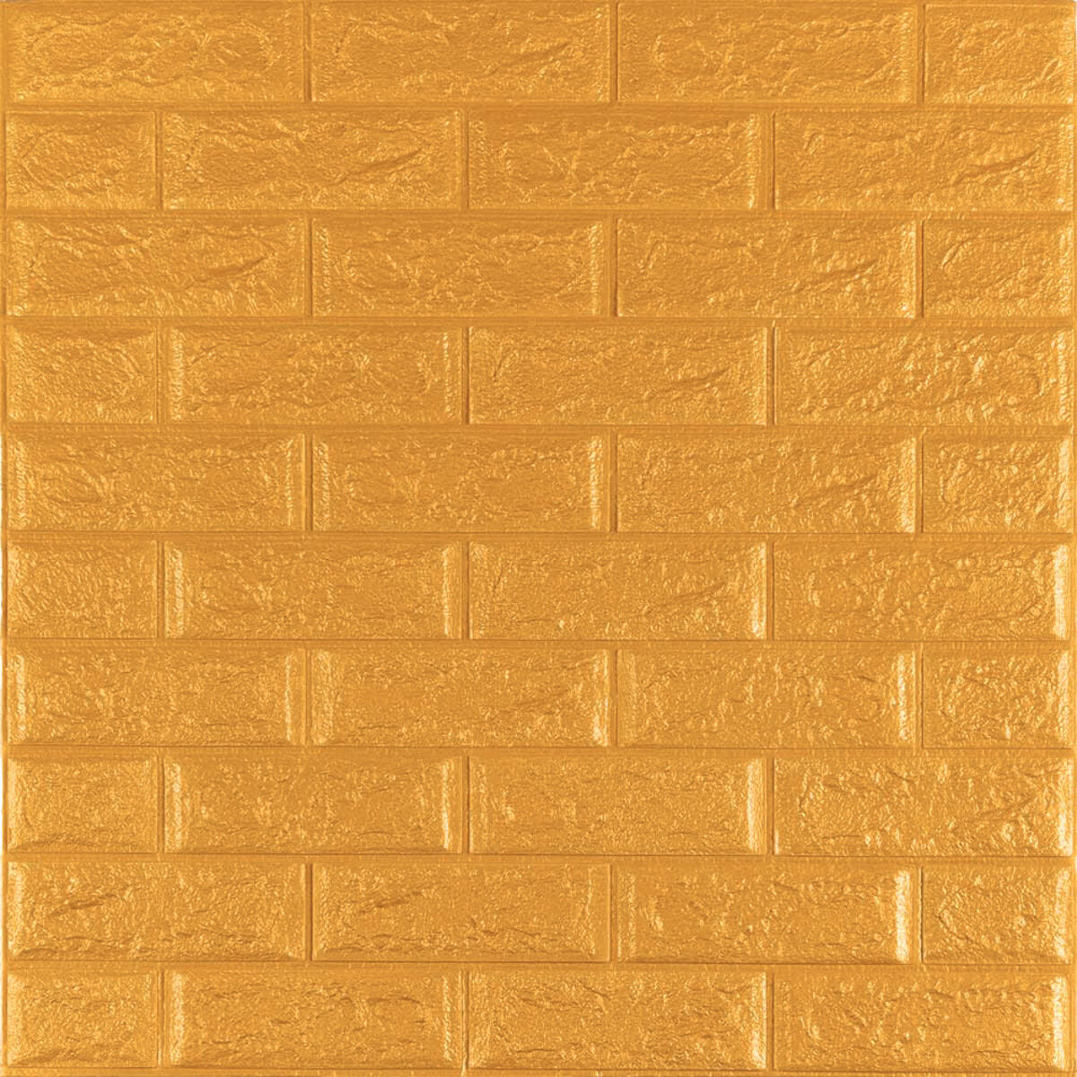 3D панель самоклеюча 700х770х5мм цегла Золото (011-5) SW-00000147