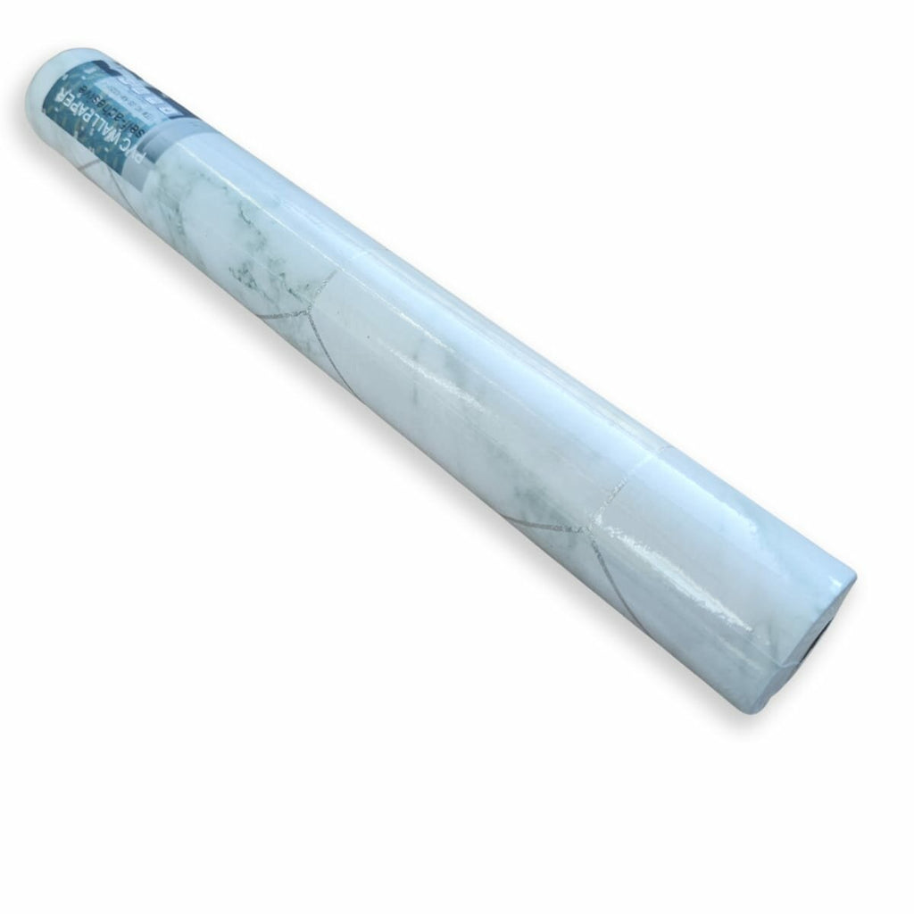 Самоклеюча плівка 0,45х10м х 0,07мм Нефритовий мармур срібні соти HO-00001215