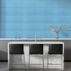 Самоклеюча 3D панель 700х600х5мм Блакитні блоки (367) HO-00001465