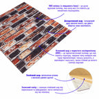 Декоративна 3D панель 700х770х5мм Сіро-синя Катеринославська цегла (048) SW-00000027