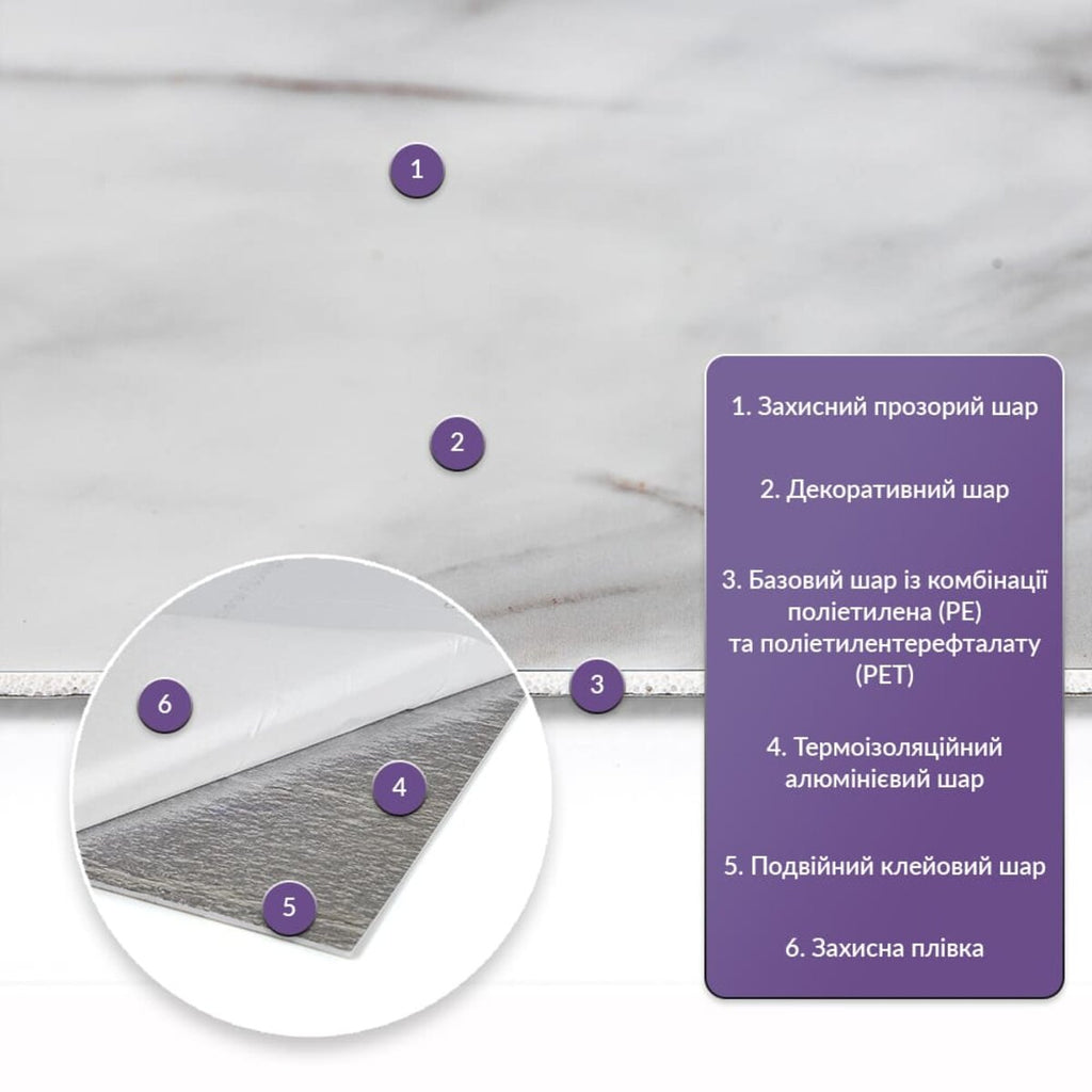 Самоклеюча стінова PET плитка 600х300х2мм SW-00002327