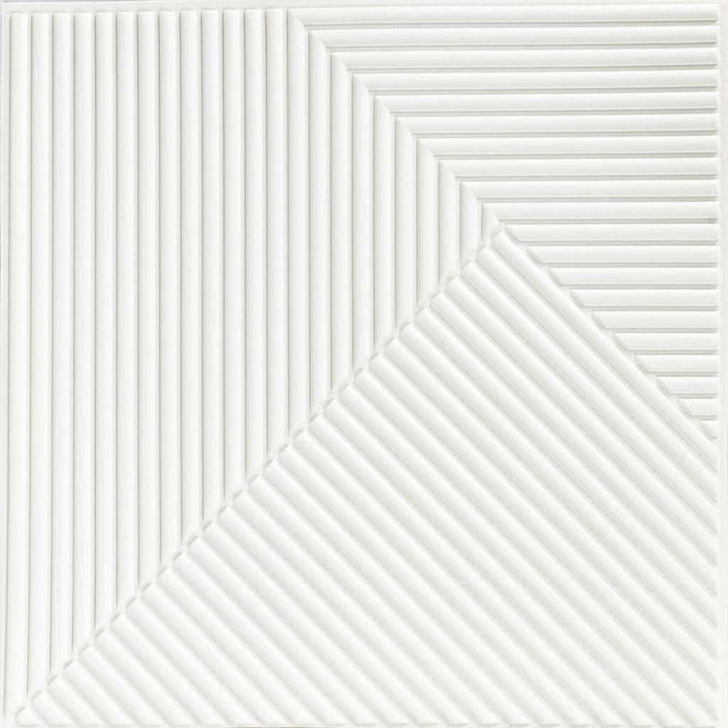 Самоклеюча декоративна 3D панель Бамбук Білий 500х500х5мм HO-00002877