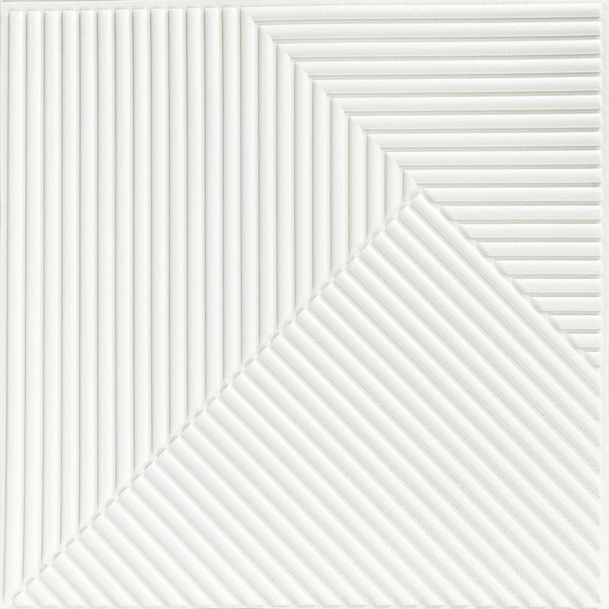 Самоклеюча декоративна 3D панель Бамбук Білий 500х500х5мм HO-00002877