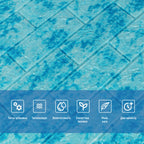 Декоративна 3D панель самоклейка 700х770х5мм Мармур блакитний (цегла) (065) SW-00000033