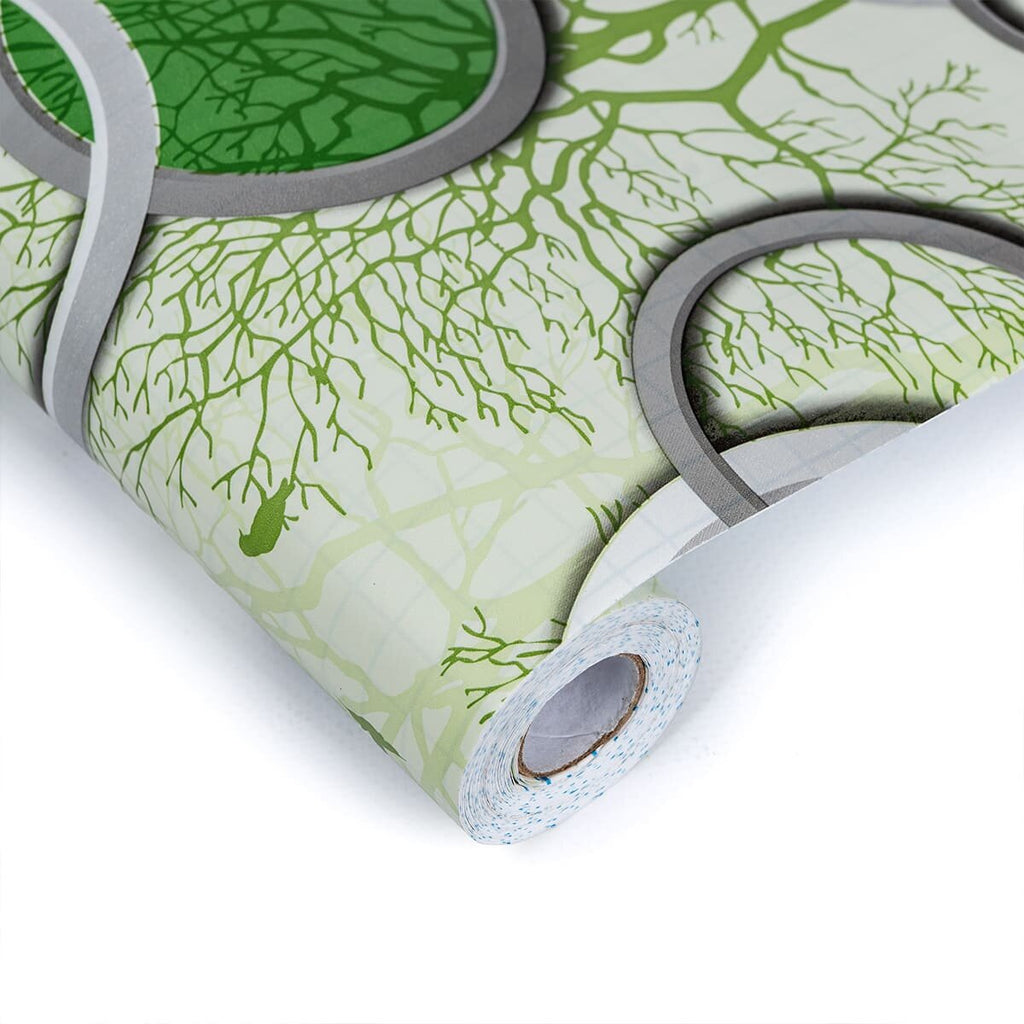 Самоклеюча плівка на паперовій основі 0,45х10м х 0,07мм Зелені дерева SW-00000797