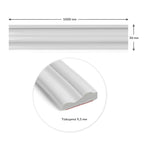 Молдинг 5000х30х9.5 мм Білий HO-00002675