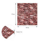 Самоклеюча декоративна 3D панелі 700х770х5мм Матовий камінь (060M) HO-00000635