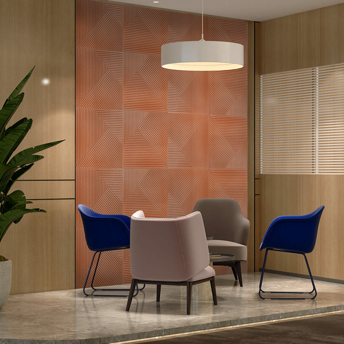 Самоклеюча декоративна 3D панель 500х500х5мм Коричневий HO-00002880