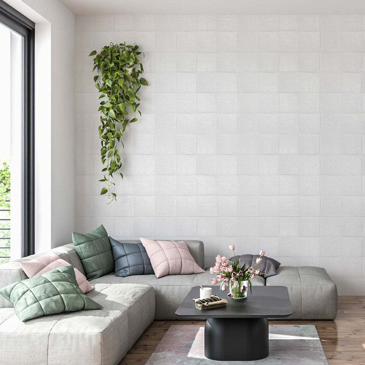 Самоклеюча декоративна настінно-стельова 3D панель 700х700х5мм (185) HO-00000490