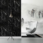 Плінтус РР самоклеючий 2300х140х4мм Білий з чорною смужкою (D) SW-00001810