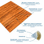 Самоклеюча декоративна 3D панель 700x700x5мм Бамбук Дерево (072) HO-00000097