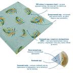 Панель стінова 3D 680х670х4мм Папороть на світло-зеленому фоні (D) SW-00001984